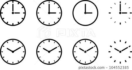 Clock icon set Clock icon set 104552385