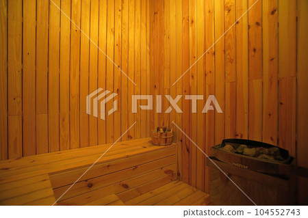 sauna room in hotel 104552743