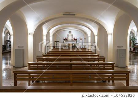 Interior of the Buergersaalkirche, Citizen's Hall Church at Munich, Germany. It was built in 1709 104552926