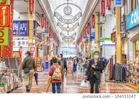 Tokyo cityscape Shinkoiwa Lumiere shopping street 104553147
