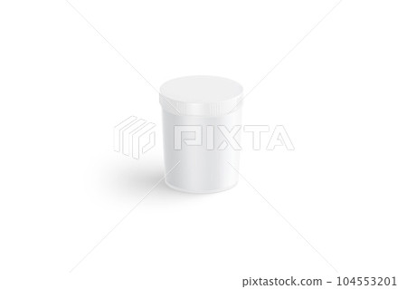 Blank white powder can mockup, side view 104553201