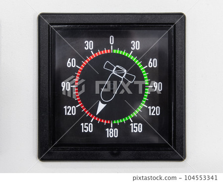 Azimuth thruster angle indicator of a tug boat Azimuth thruster angle indicator of a tug boat 104553341
