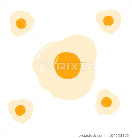 hand drawn fried egg cartoon style background design hand drawn fried egg cartoon style background design 104553365