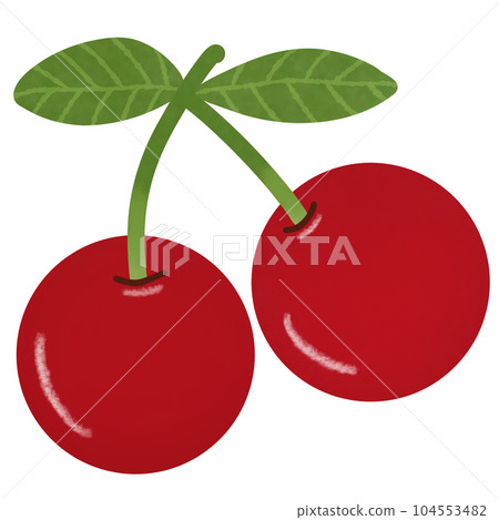 Drawing of red cherry isolated on transparent background for usage as an illustration, food, fruits and eating concept Drawing of red cherry isolated on transparent background for usage as an illustration, food, fruits and eating concept 104553482