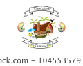 Tropicana abstract travel agency emblem 104553579