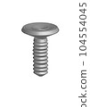 3d metal screw isolated on a white background 104554045