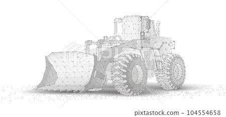 Loader. Abstract 3d wheel heavy loader illustration isolated on white. Loader. Abstract 3d wheel heavy loader illustration isolated on white. 104554658