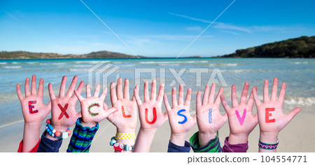 Children Hands Building Word Exclusive, Ocean And Sea Children Hands Building Word Exclusive, Ocean And Sea 104554771
