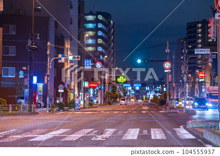 日光街道 國道 國道 4 下午 午夜 夜間 東京高速路 路燈駕駛 一般道路 104555937