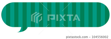 Speech bubble illustration 12 [Stripe pattern (green)] 104556002