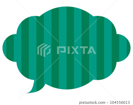 Speech bubble illustration 23 [Stripe pattern (green)] 104556013
