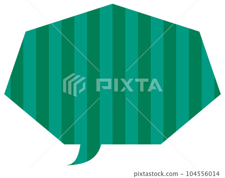 Speech bubble illustration 24 [stripe pattern (green)] 104556014