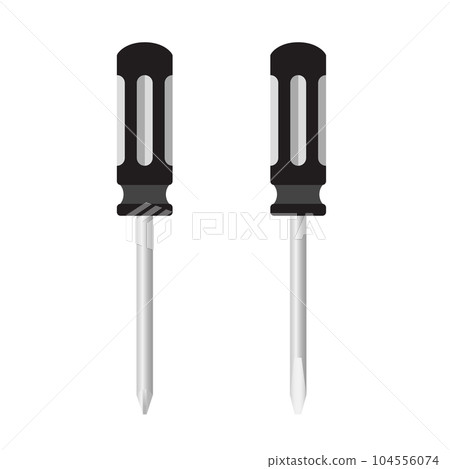 Plus and minus screwdriver set. Image of the... - Stock Illustration ...
