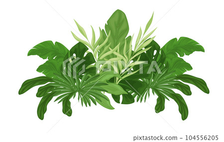 Tropical seamless with palm leaves. Vector Tropical seamless with palm leaves. Vector 104556205