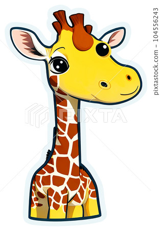 yellow cute giraffe yellow cute giraffe 104556243