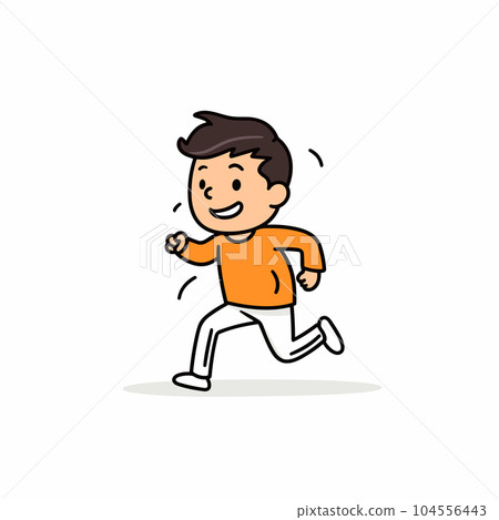 Runner hand-drawn illustration. Runner. Vector doodle style cartoon illustration 104556443