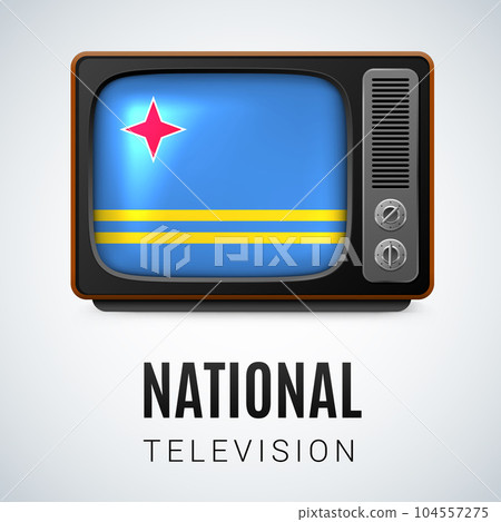 Round glossy icon of Aruba 104557275