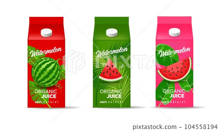 Watermelon juices packaging 104558194