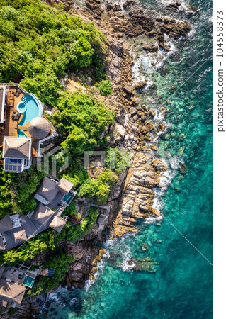 Aerial view of Shark Bay in koh Tao, Thailand Aerial view of Shark Bay in koh Tao, Thailand 104558373