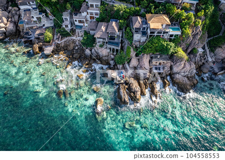 Aerial view of Shark Bay in koh Tao, Thailand Aerial view of Shark Bay in koh Tao, Thailand 104558553