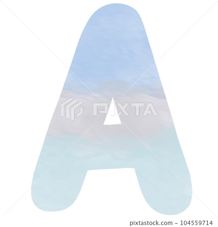 Letter A hand drawn watercolor texture Letter A hand drawn watercolor texture 104559714