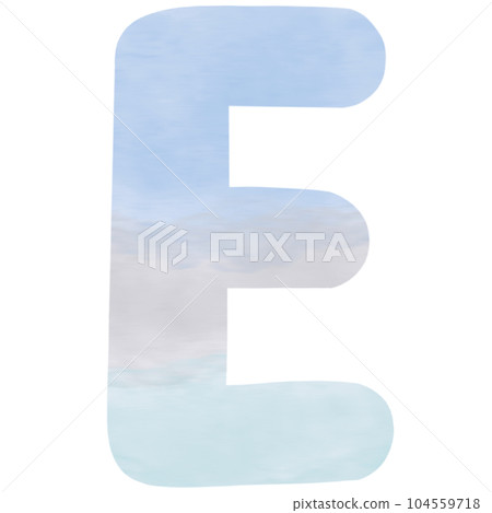 Letter E hand drawn watercolor texture Letter E hand drawn watercolor texture 104559718