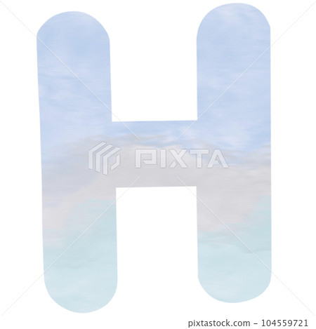 Letter H hand drawn watercolor texture Letter H hand drawn watercolor texture 104559721