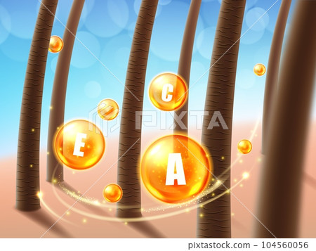 Repaired hair skin and vitamins. Vector revitalizing, nourishing, strengthening formula for stronger hair and skin. E, A and C essential elements replenish and restore natural radiance and vitality Repaired hair skin and vitamins. Vector revitalizing, nourishing, strengthening formula for stronger hair and skin. E, A and C essential elements replenish and restore natural radiance and vitality 104560056