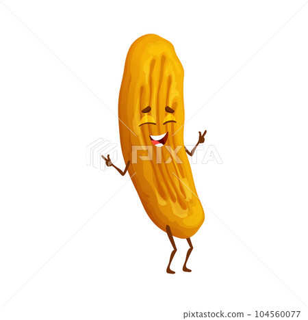 Cartoon barbari Iranian bread character, bakery and pastry food, vector emoji. Iranian bread or flatbread, world bakery and Middle East cuisine with funny face smile, dough and pastry food emoticon 104560077