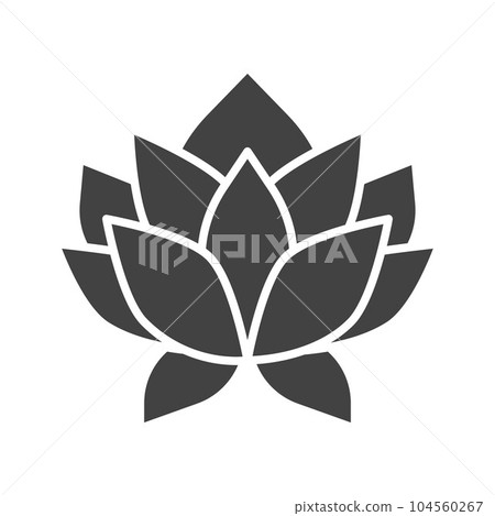 Lotus Flower Icon Image. 104560267