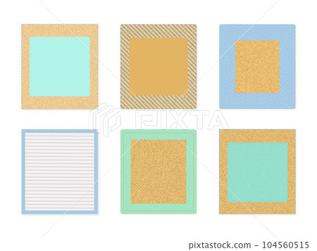 Frame material [Beige and light blue] Natural message card (・∀・) 104560515