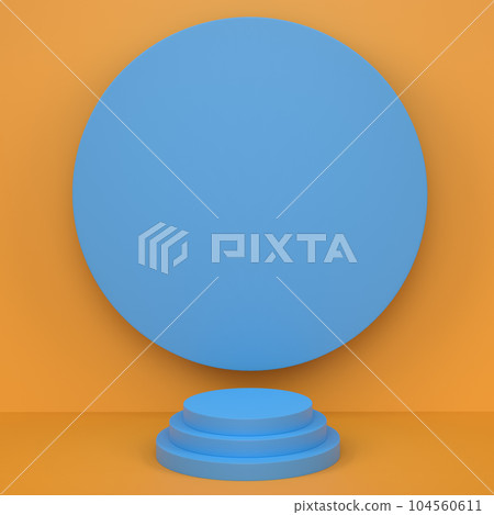 Abstract scene or podium for product showcase on monochrome background. Abstract scene or podium for product showcase on monochrome background. 104560611