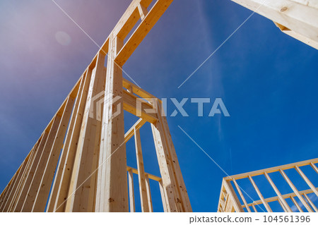 During construction installation of framing beam is one most important steps in building new house. 104561396
