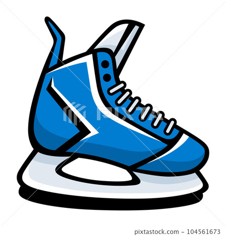 Hockey skate illustration. Sport club item or symbol. Healthy lifestyle object. Hockey skate illustration. Sport club item or symbol. Healthy lifestyle object. 104561673