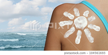 Sunscreen or Suncream 104561693