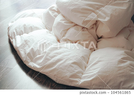 White background soft duvet texture 104561865