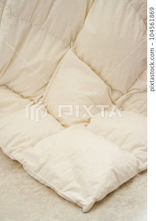 White background soft duvet texture 104561869