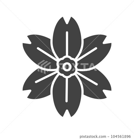 Alpine Forget Me Not Icon Image. 104561896