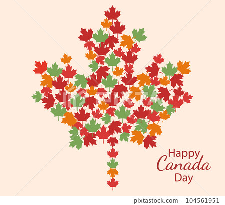 Happy canada day. Background of maple leaves . Vector. Canada day background vector 104561951