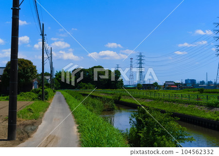 埼玉縣吉川市大場川沿岸風景 2023 年 7 月 104562332