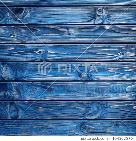 Blue texture background of wooden boards. Stained wood for country interior design. 104562570