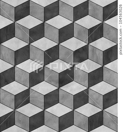 Art deco style cubes seamless pattern background 104563026