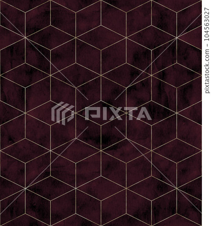 Art deco style cubes seamless pattern background 104563027