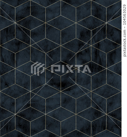 Art deco style cubes seamless pattern background 104563029