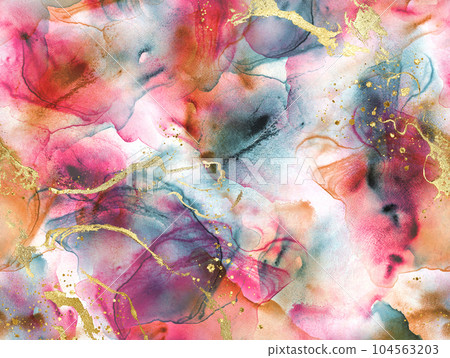 Abstract watercolor golden glitter liquid grunge luxury background 104563203