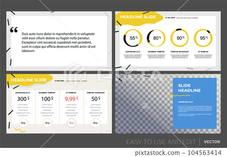 Creative presentation templates elements on a blue background. Vector infographics. 104563414