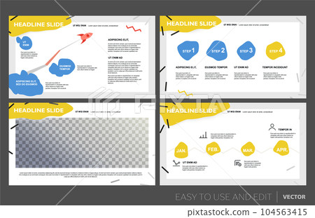 Creative presentation templates elements on a blue background. Vector infographics. 104563415