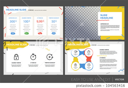 Creative presentation templates elements on a blue background. Vector infographics. 104563416