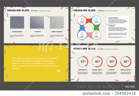 Creative presentation templates elements on a blue background. Vector infographics. 104563418