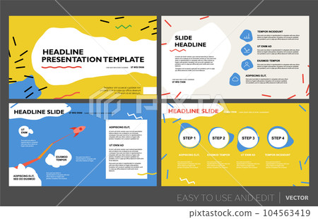 Creative presentation templates elements on a blue background. Vector infographics. 104563419